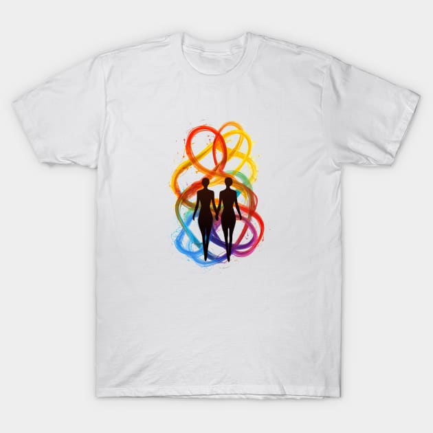 Silhouettes of Infinite Love T-Shirt by InfinityCircle